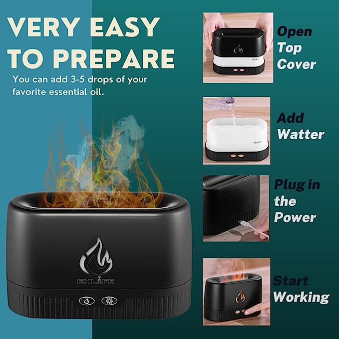 🔥 Flame Aroma Diffuser LA-0630-1