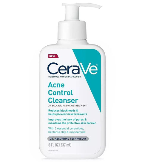 CeraVe Acne Control Cleanser with Salicylic Acid - 236ml | غسول سيرافي لعلاج حب الشباب بحمض الساليسيليك 🧼💪