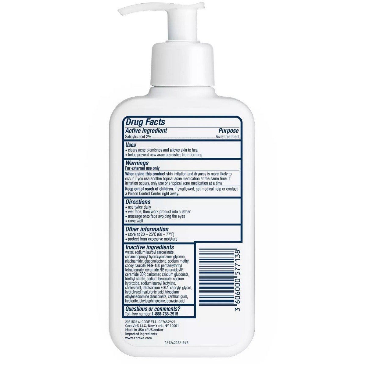 CeraVe Acne Control Cleanser with Salicylic Acid - 236ml | غسول سيرافي لعلاج حب الشباب بحمض الساليسيليك 🧼💪