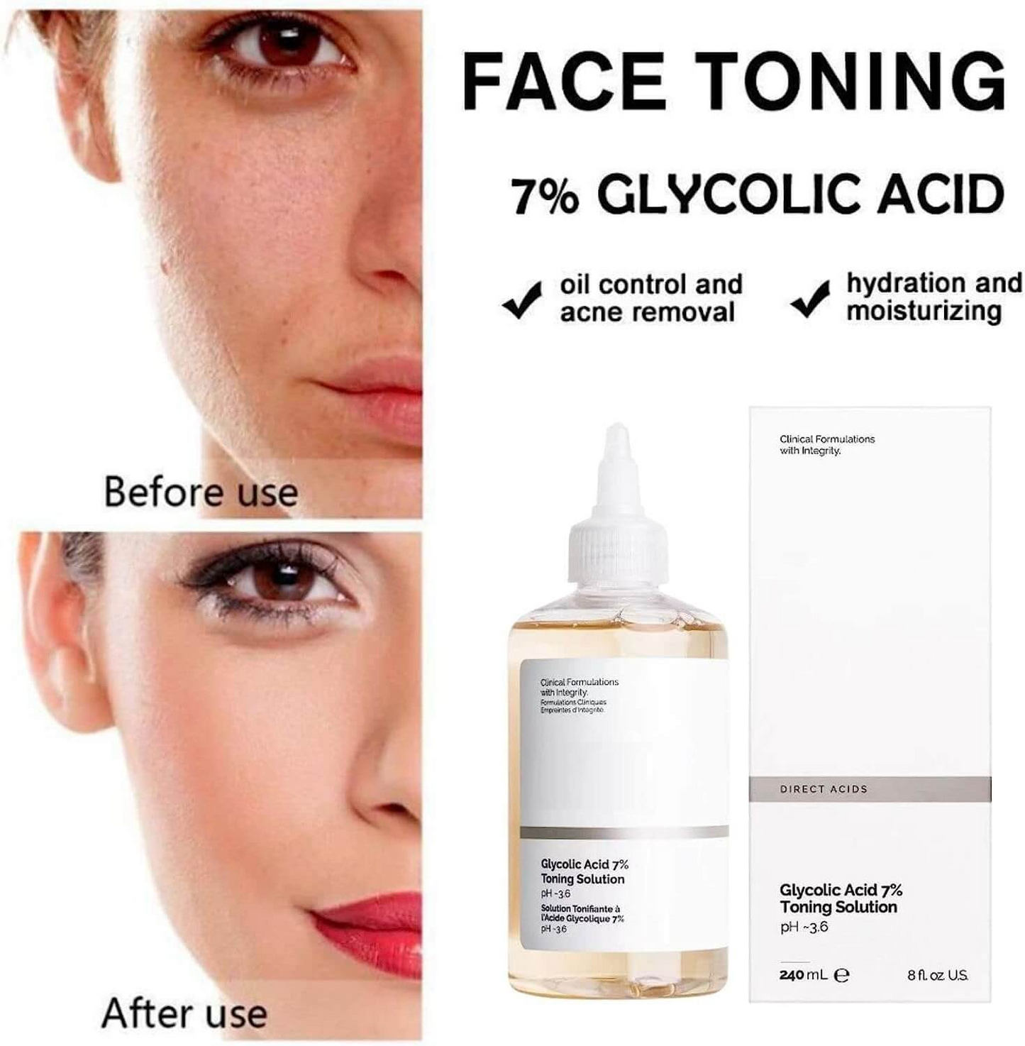 The Ordinary Glycolic Acid 7% Toning Solution - 240ml | ذا اوردينري تونر مقشر بحمض الجليكوليك 7% 🔥✨